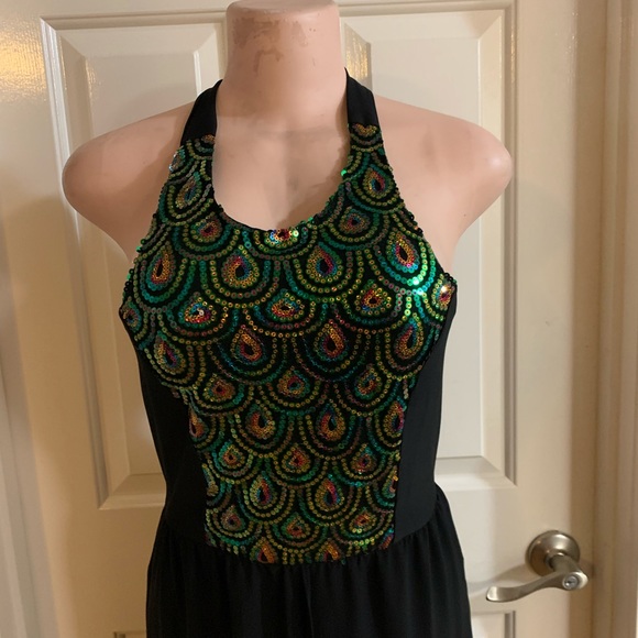 Women’s junior halter black dress size (M) - Picture 8 of 12